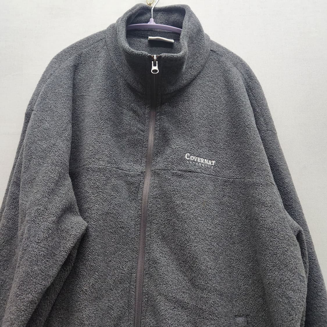 커버낫 로고자수 스트링 후리스 집업 M(2XL) 상품이미지2