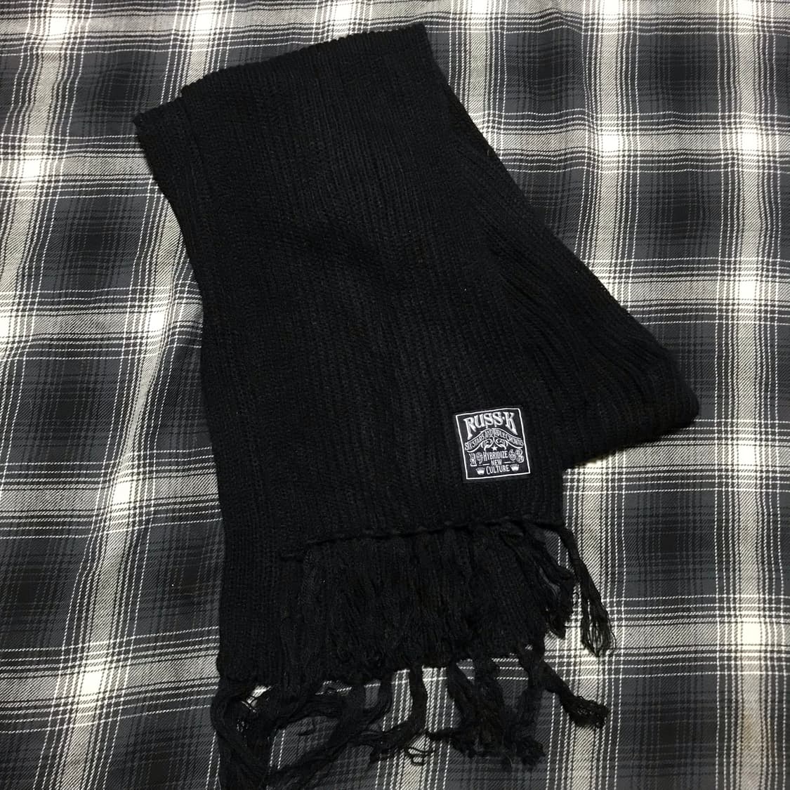 재팬 Russ k 아크릴 머플러 블랙 상품이미지1