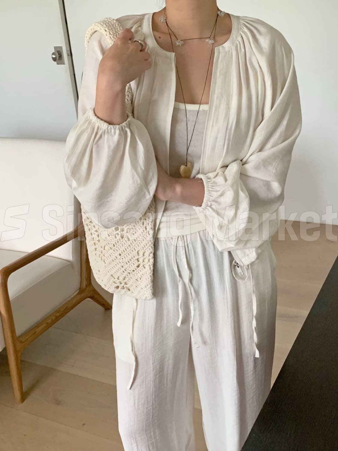 아미먼트 하트 롱 목걸이 상품이미지3