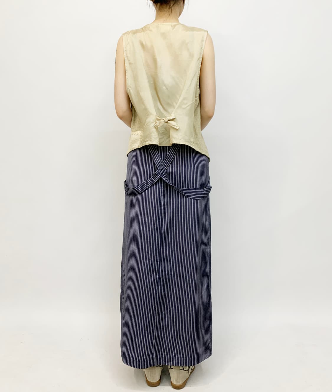 y's 요지 야마모토 스트라이프 서스펜더 스커트 상품이미지3