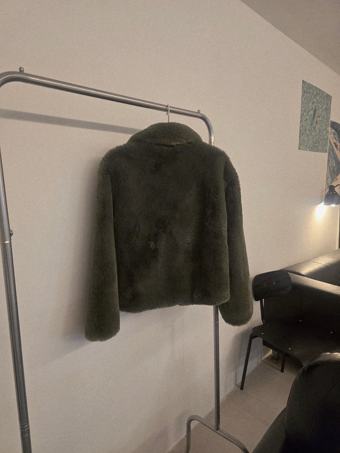 올리브그린 카키 퍼자켓 상품이미지2