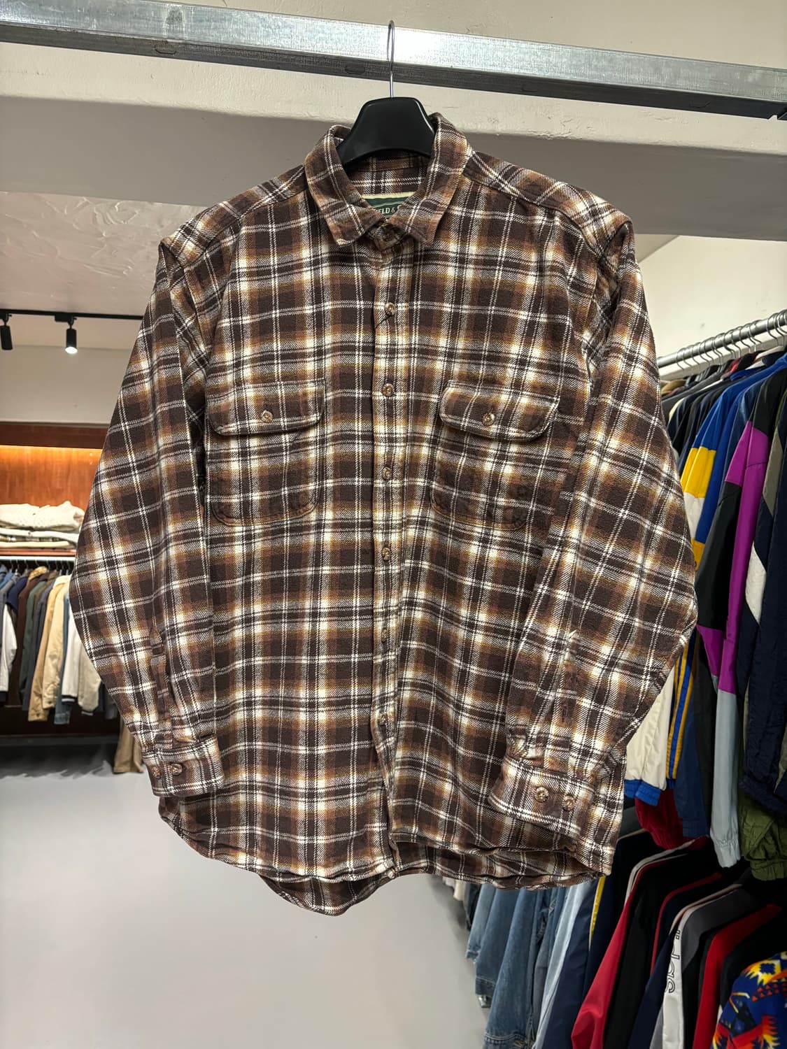 90s 빈티지 플란넬 헤비코튼 셔츠 상품이미지4