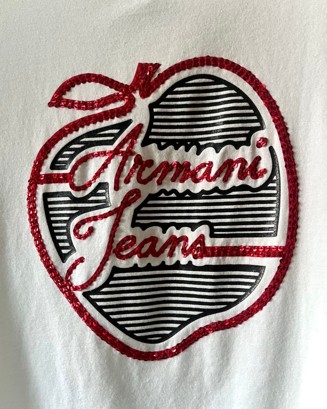 Armani Jeans 3D Spangle Apple Icon T 상품이미지4