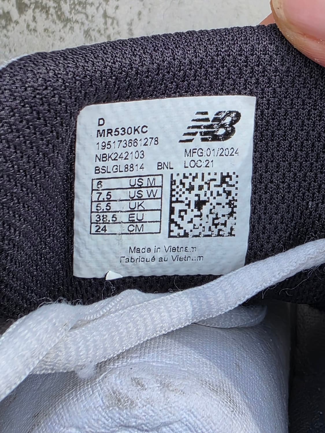 뉴발란스 530 MR530KC 화이트 블루 240 / 2024년 생산 상품이미지7