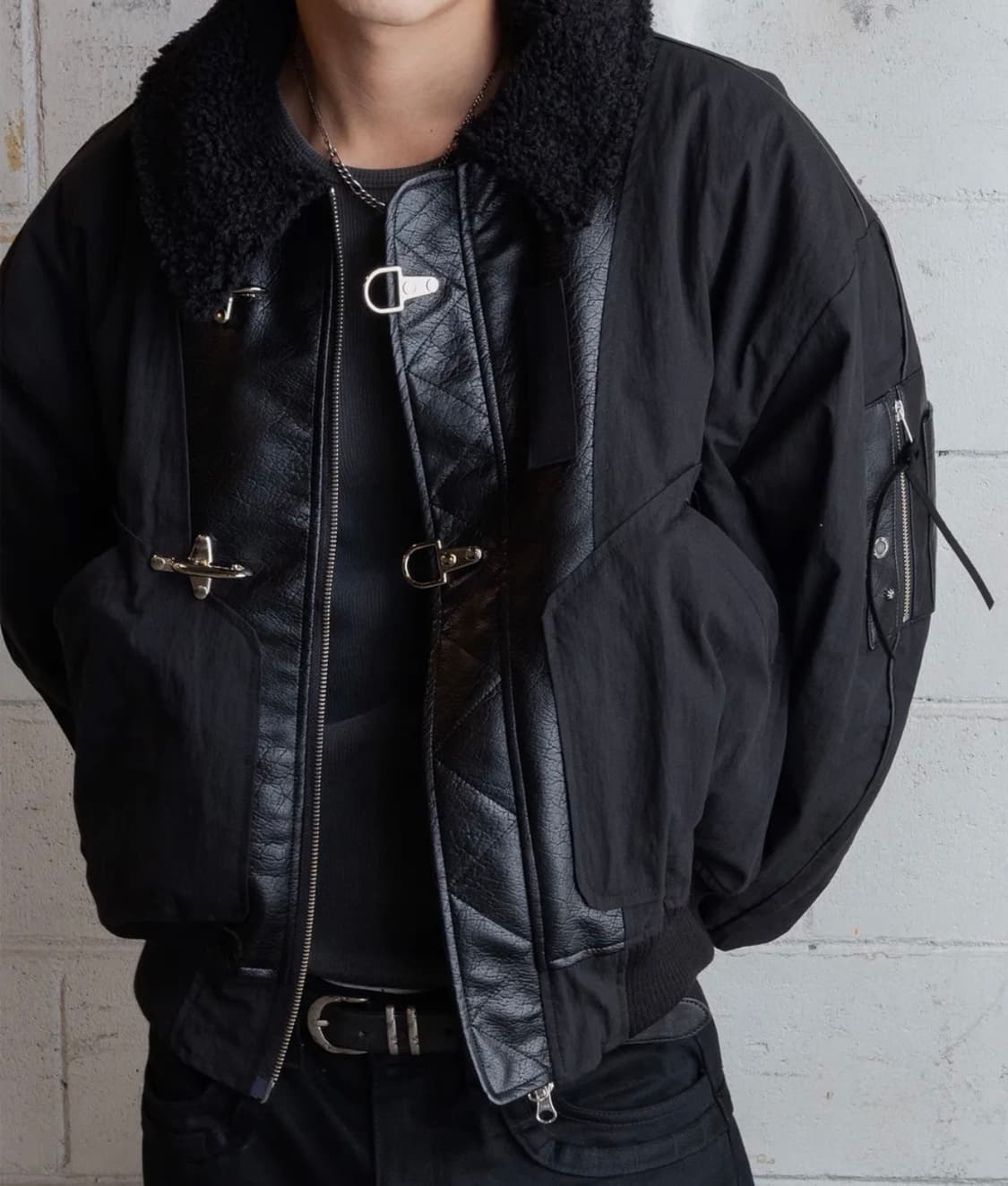 RSSC x 포그서비스 레더믹스 코튼 봄버 자켓 2 상품이미지1