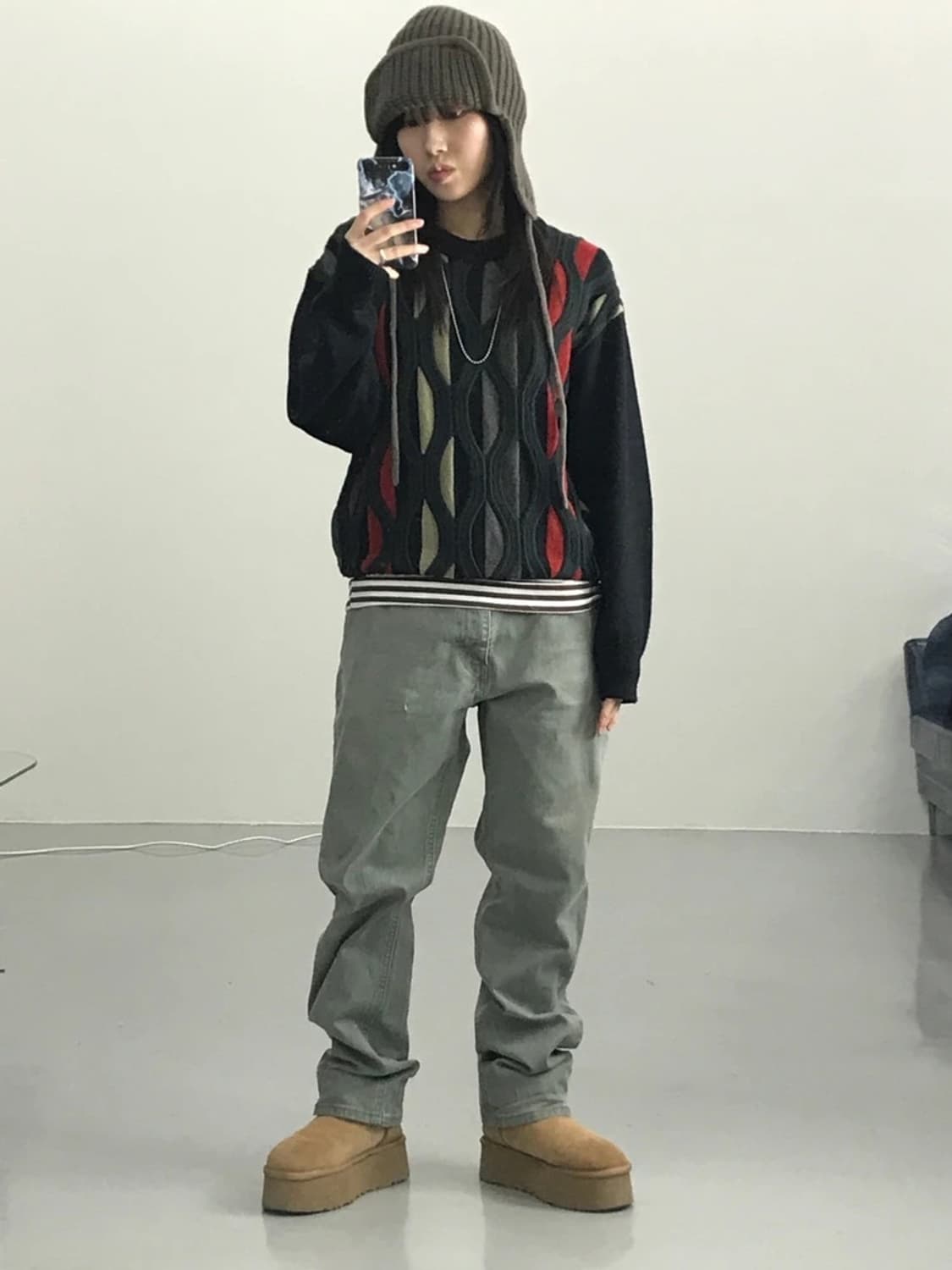 Vintage Pattern Knit Japan Made 상품이미지1