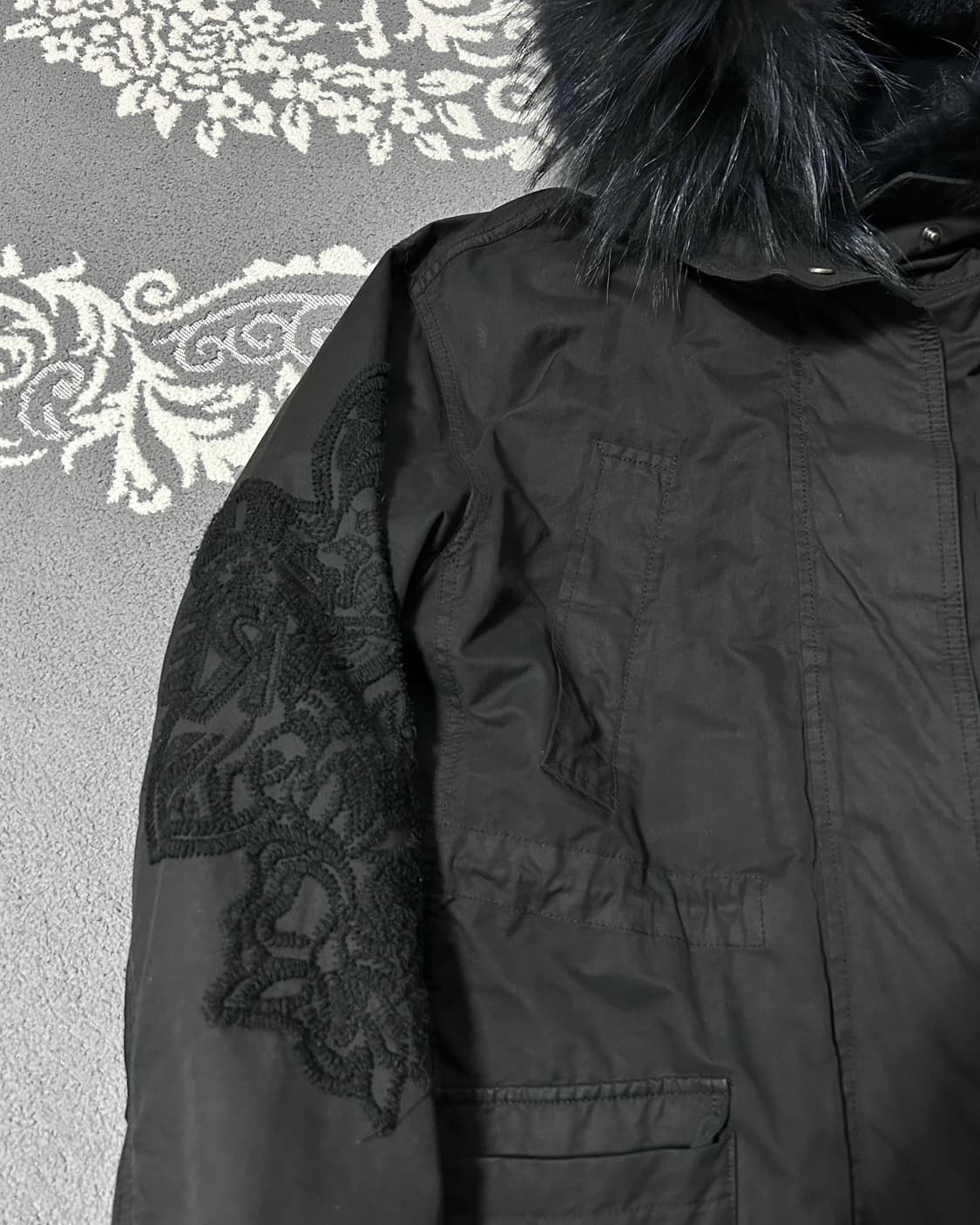 시슬리 플로랄 자수 패딩 자켓 상품이미지2