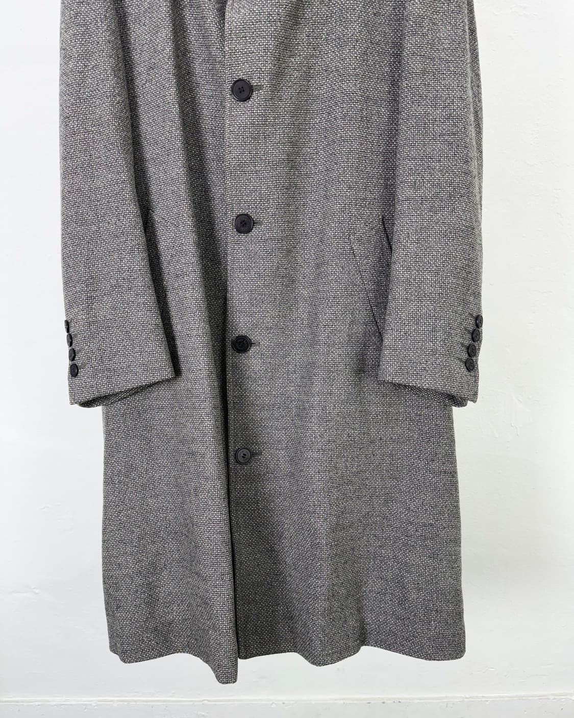 이브 생로랑 뿌르 옴므 그레이 울 발마칸 로브 코트 상품이미지4