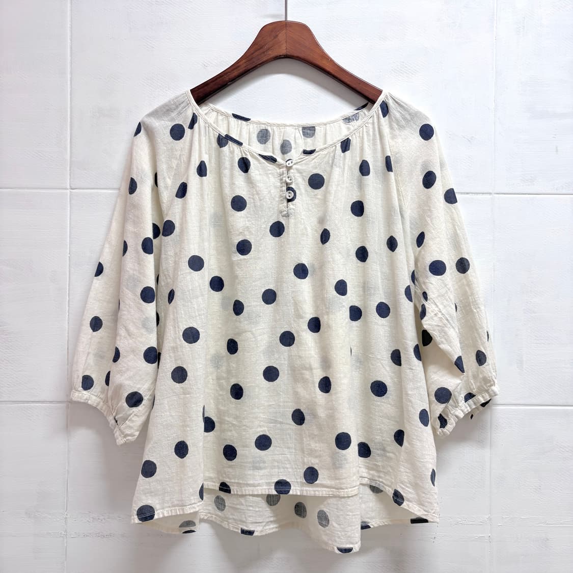 LBC 도트 쉬미즈 하구미 모리걸 블라우스 JPN 상품이미지1