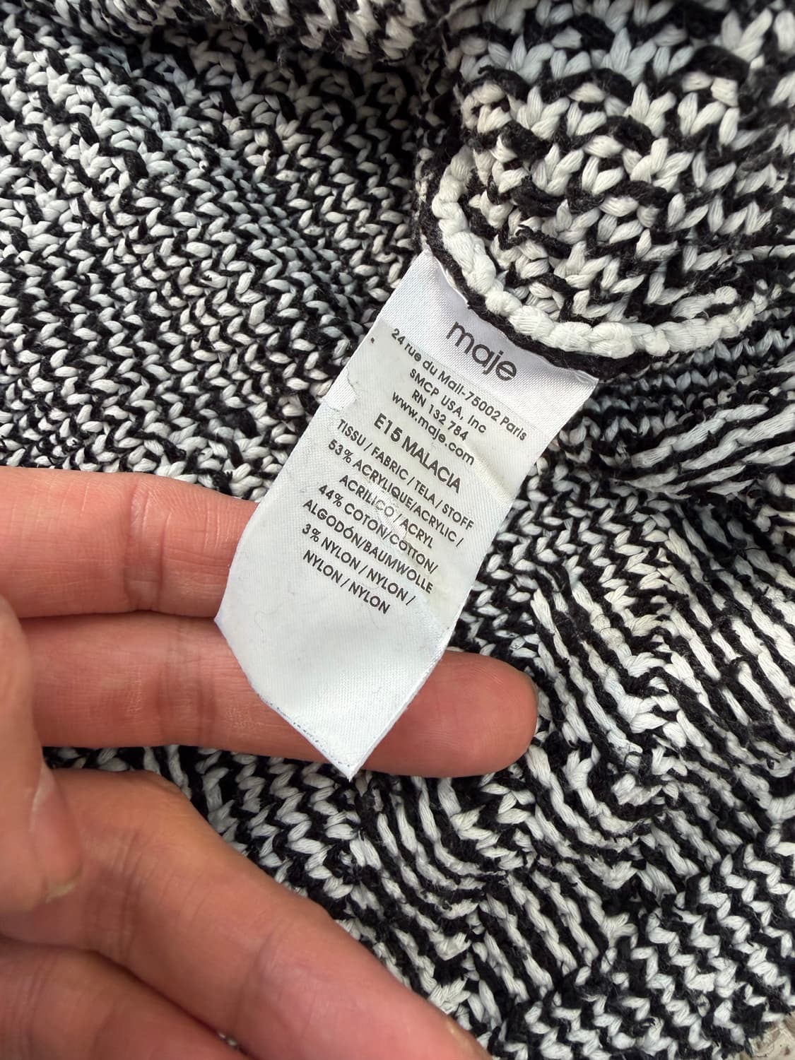 정품) maje 마쥬 루즈핏 트위드 탑 니트 2 상품이미지6