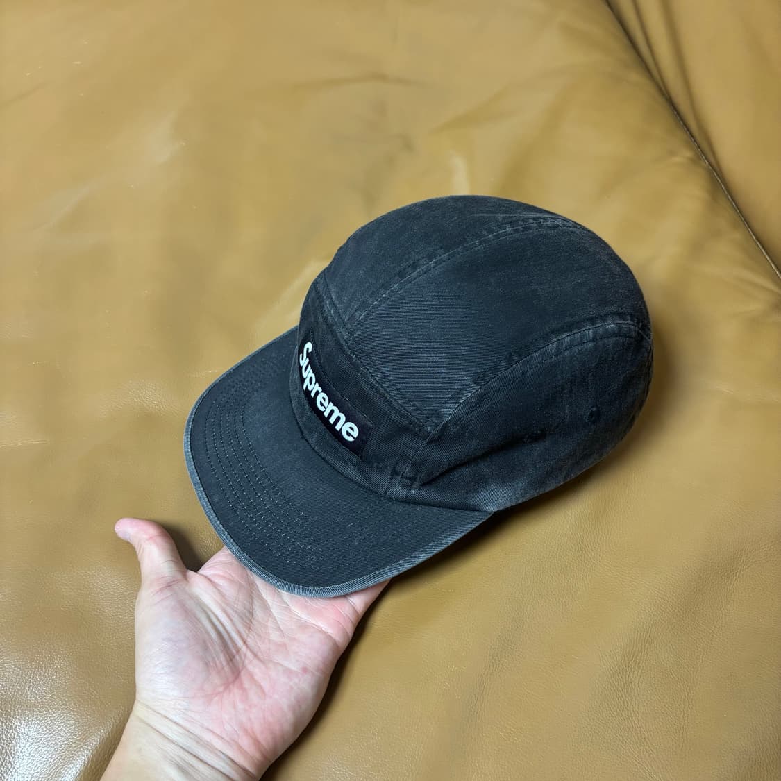 Supreme 슈프림 워시드 블랙 캠프캡 모자 (Washed Black) 상품이미지4