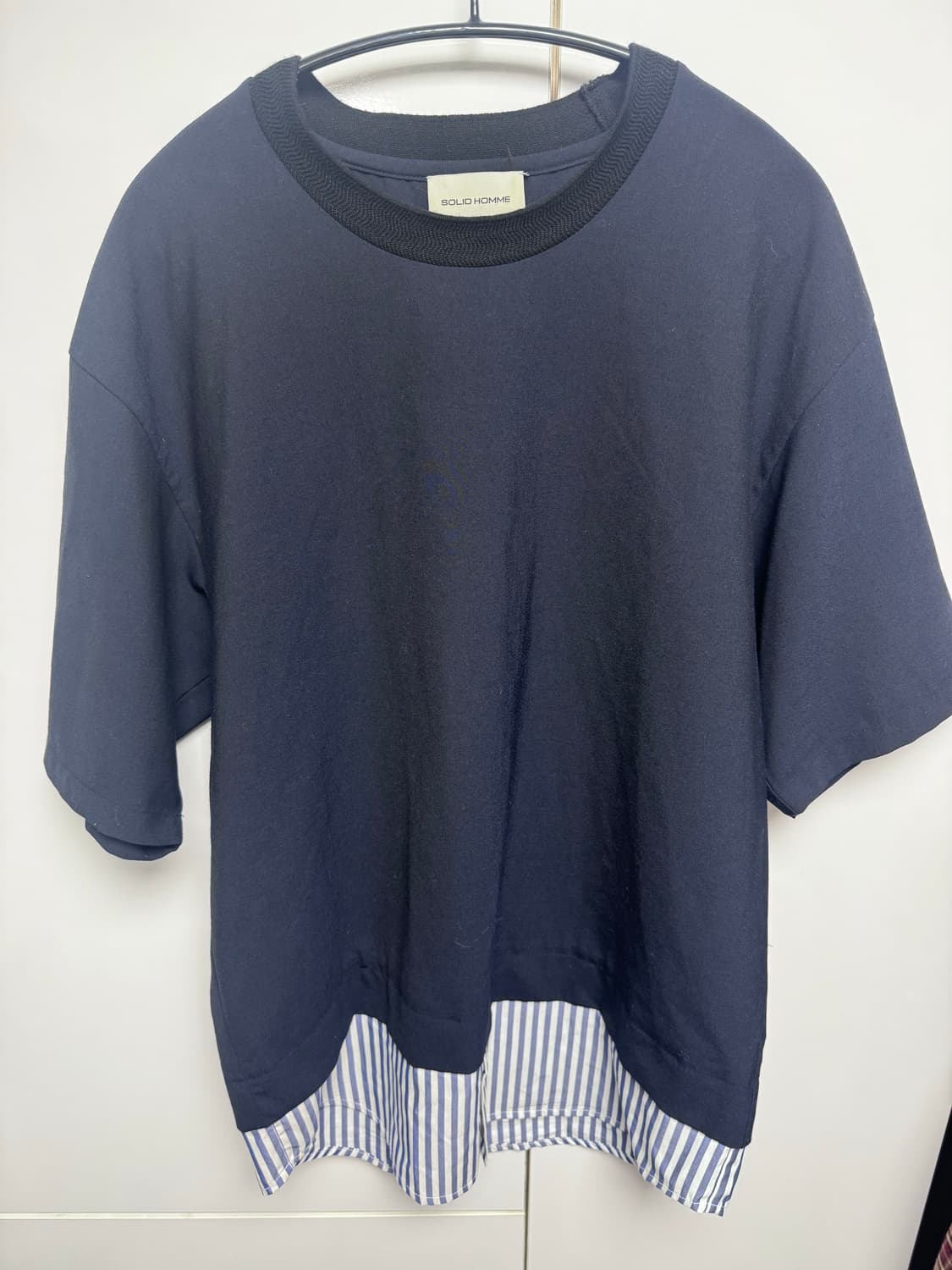 SOLID HOMME 솔리드옴므 17SS 배색 레이어드 티셔츠 (48) 상품이미지1