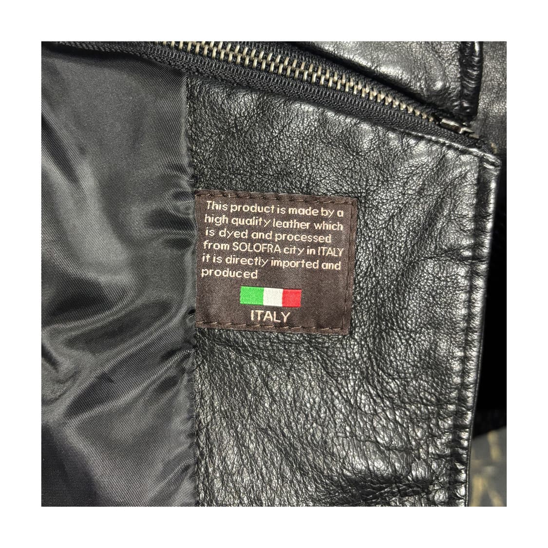 [55] LEATHER  빈티지 레더 송치 도킹 라이더 코트 자켓 상품이미지8