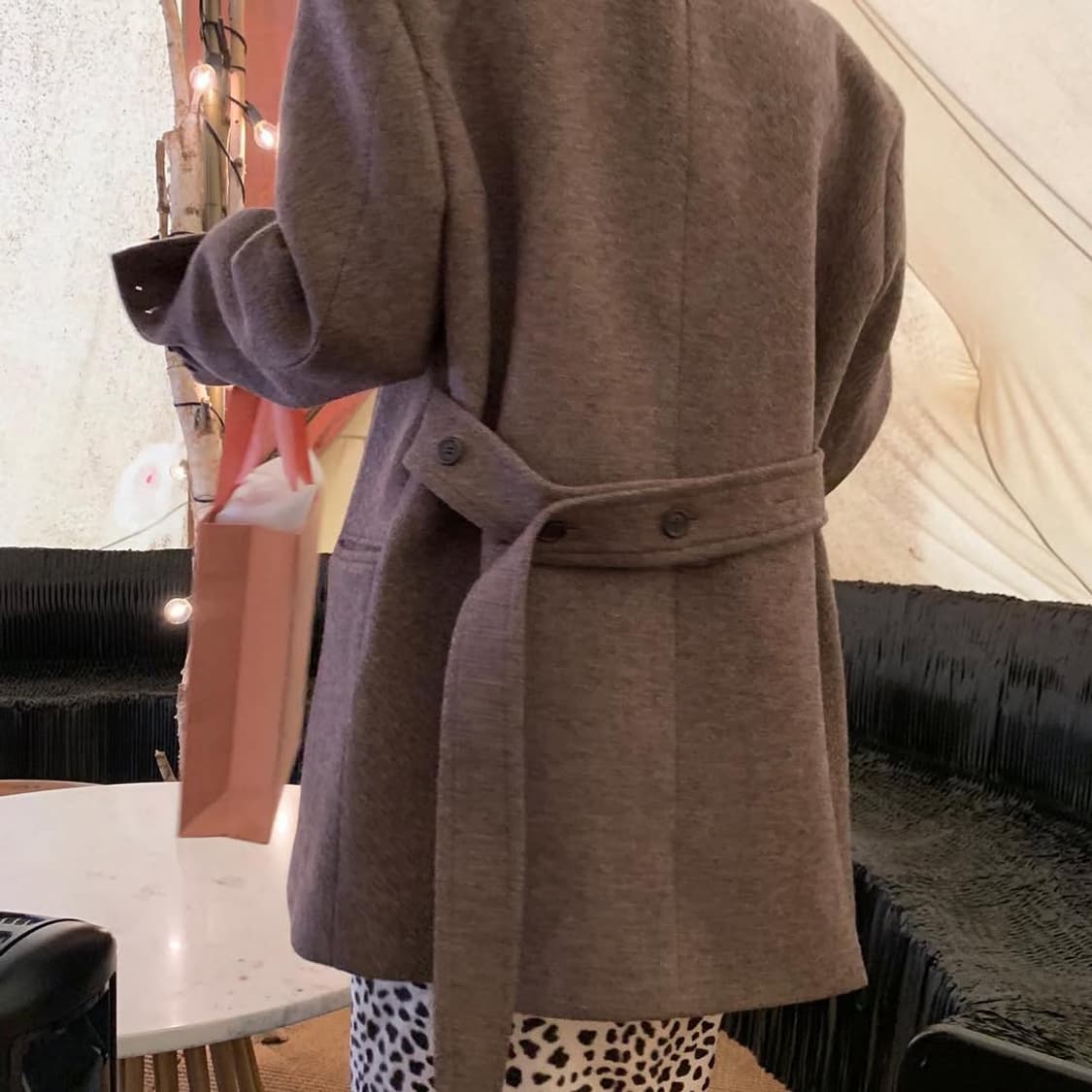 위아 러브코드유 벨트 울 자켓 상품이미지1