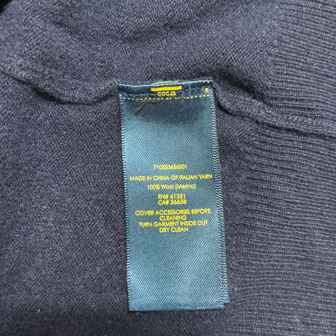 M 폴로랄프로렌 그린 포니 네이비 울 반집업 니트 상품이미지5