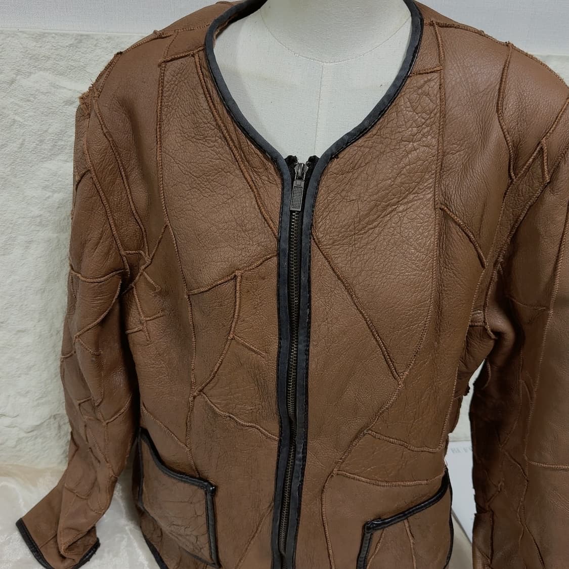 빈티지 unisex 양가죽 양털 메리노 패치워크 무스탕 상품이미지4