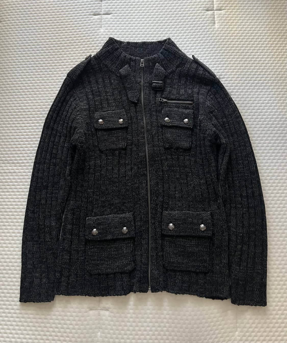 일본빈티지 울 혼방 니트집업 y2k 상품이미지1