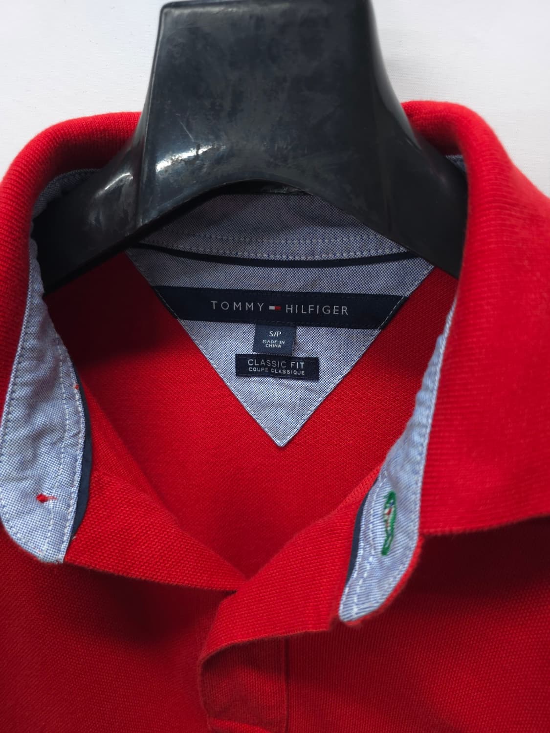 타미힐피거 남성 클래식핏 반팔 카라티 레드 (100) 상품이미지10