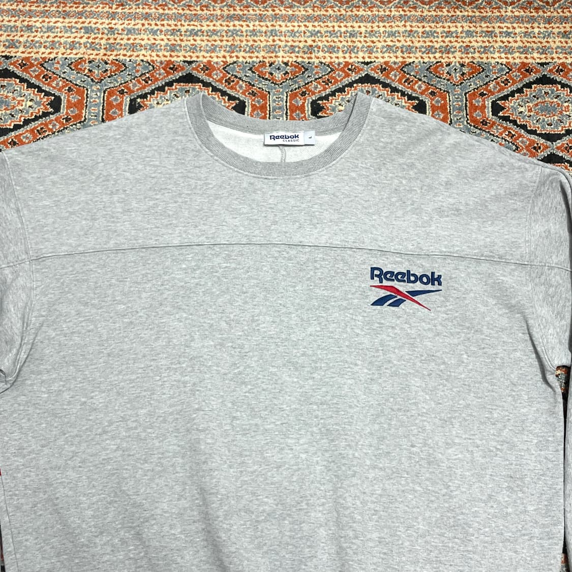 리복 클래식 백프린팅 그레이 맨투맨 남성L 상품이미지2