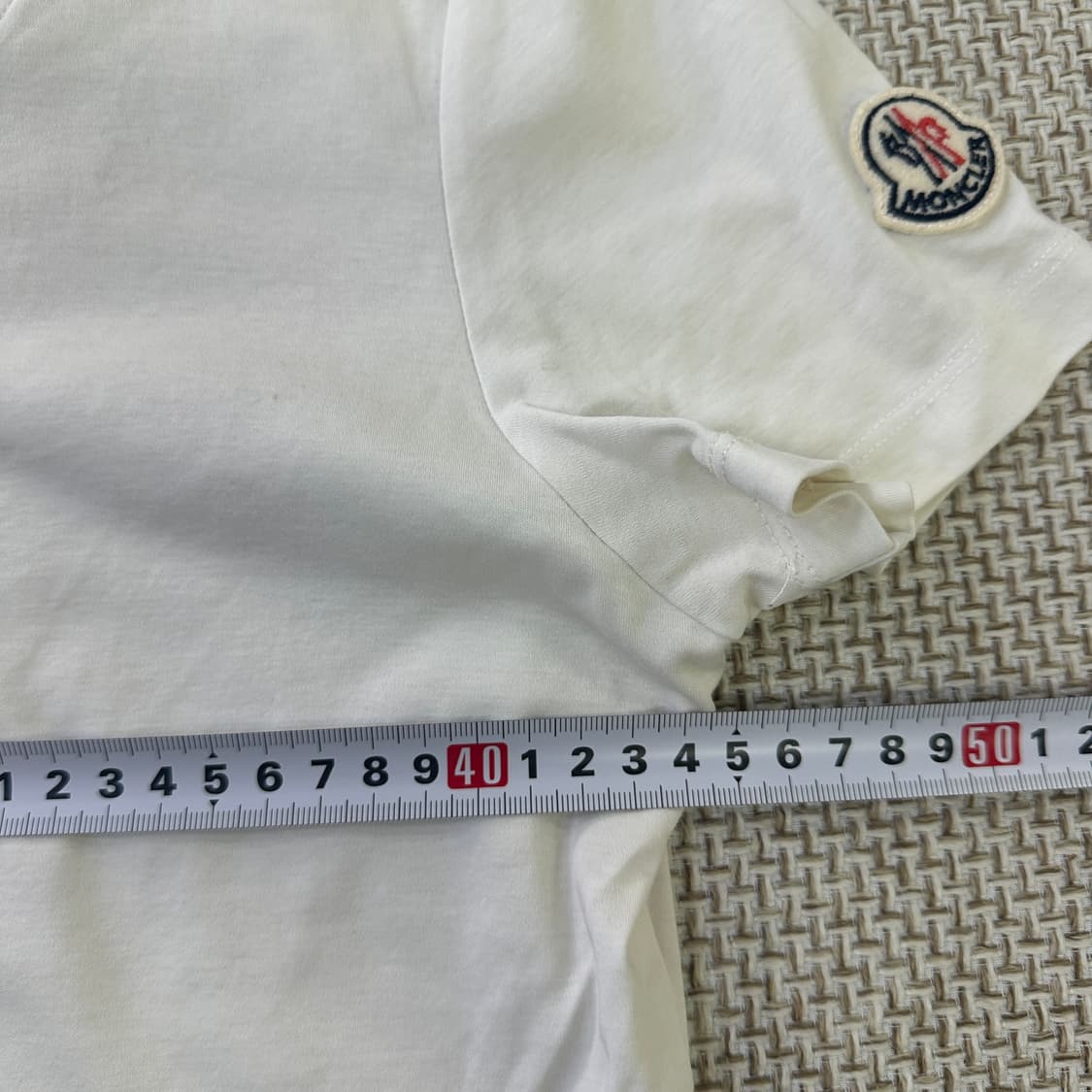 S 빈티지 화이트 브이넥 반팔티 0414D 상품이미지5