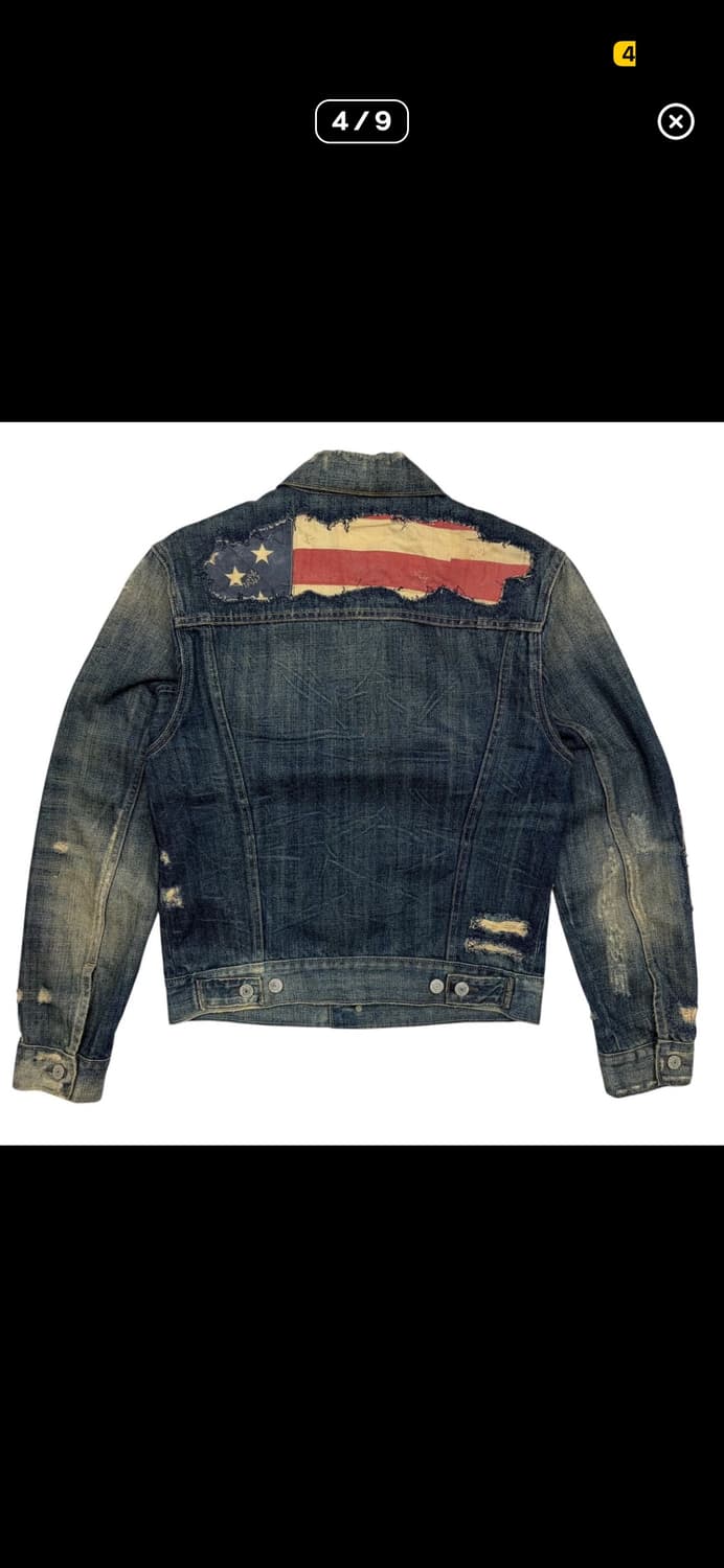 데님앤서플라이 성조기 데님 자켓 S 착샷있음 상품이미지2