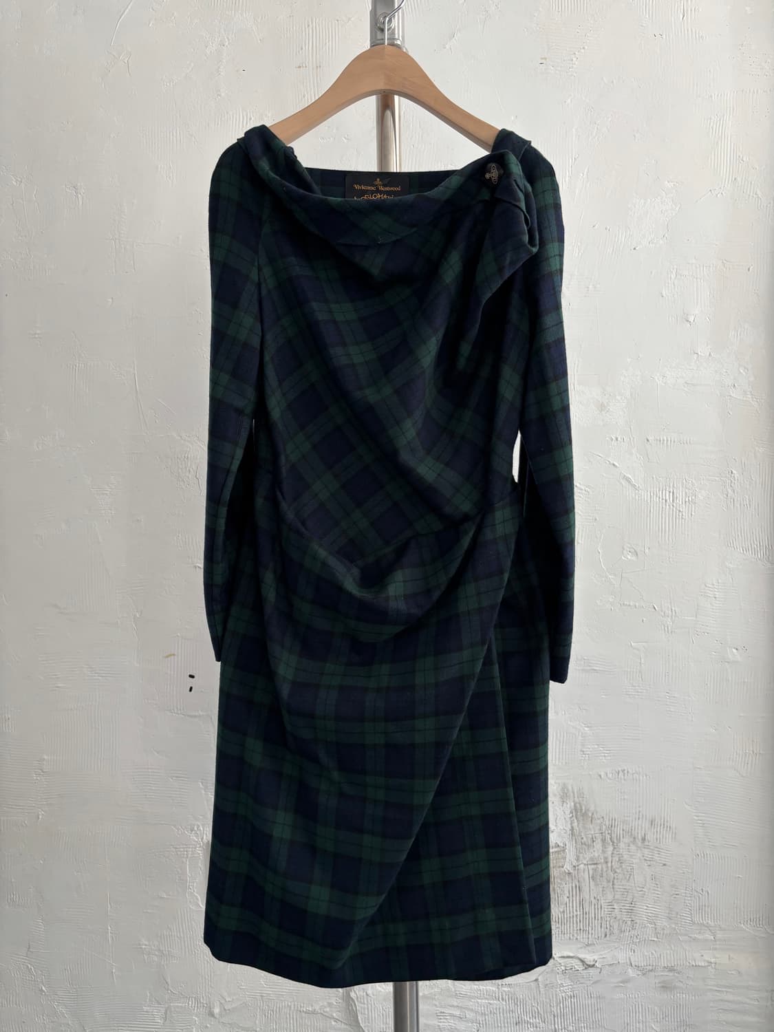 Vivienne Westwood 비비안웨스트우드 체크 드레이핑 원피스 상품이미지4