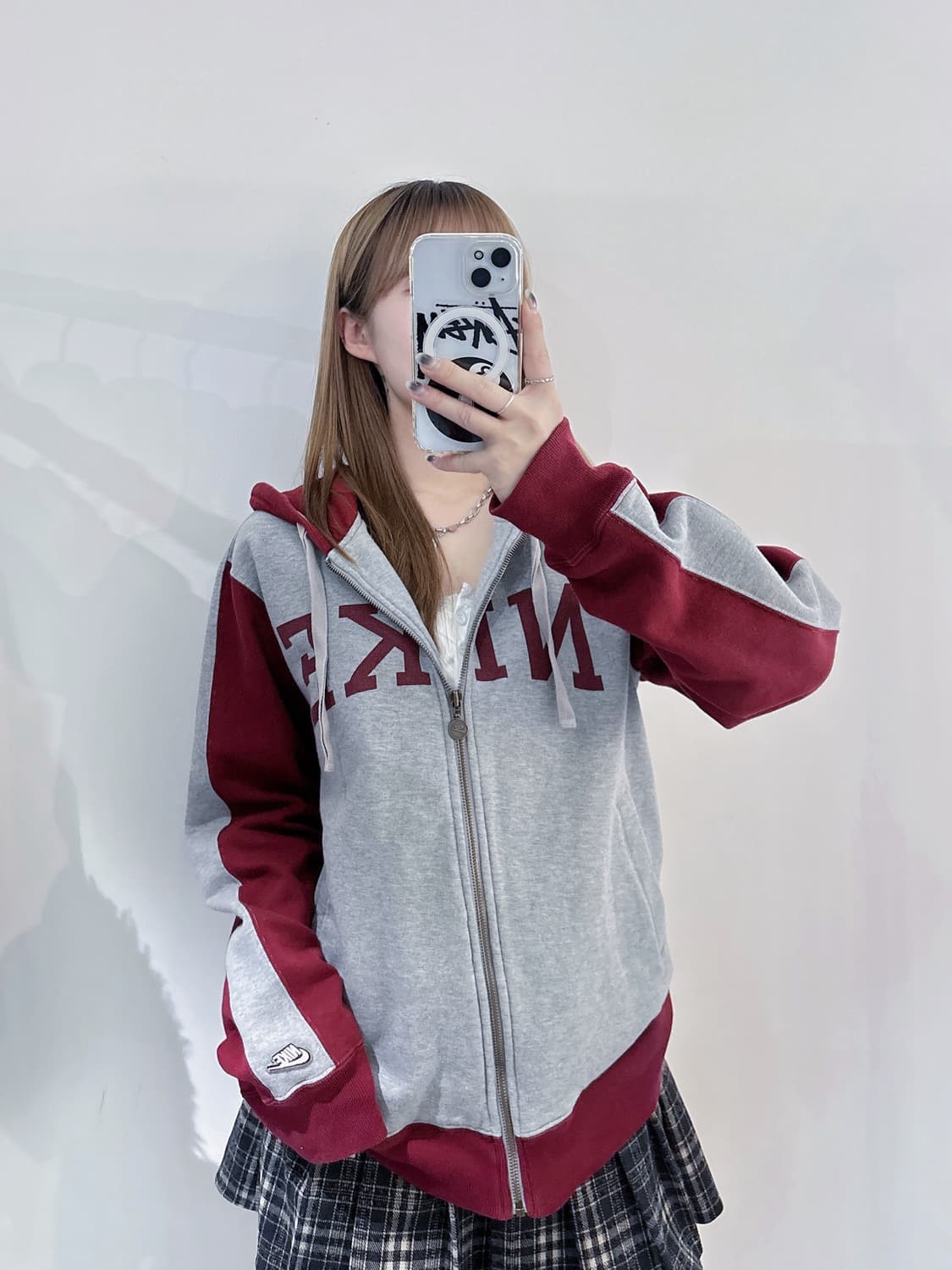 나이키 00‘s 스펠로고 후드집업 상품이미지2