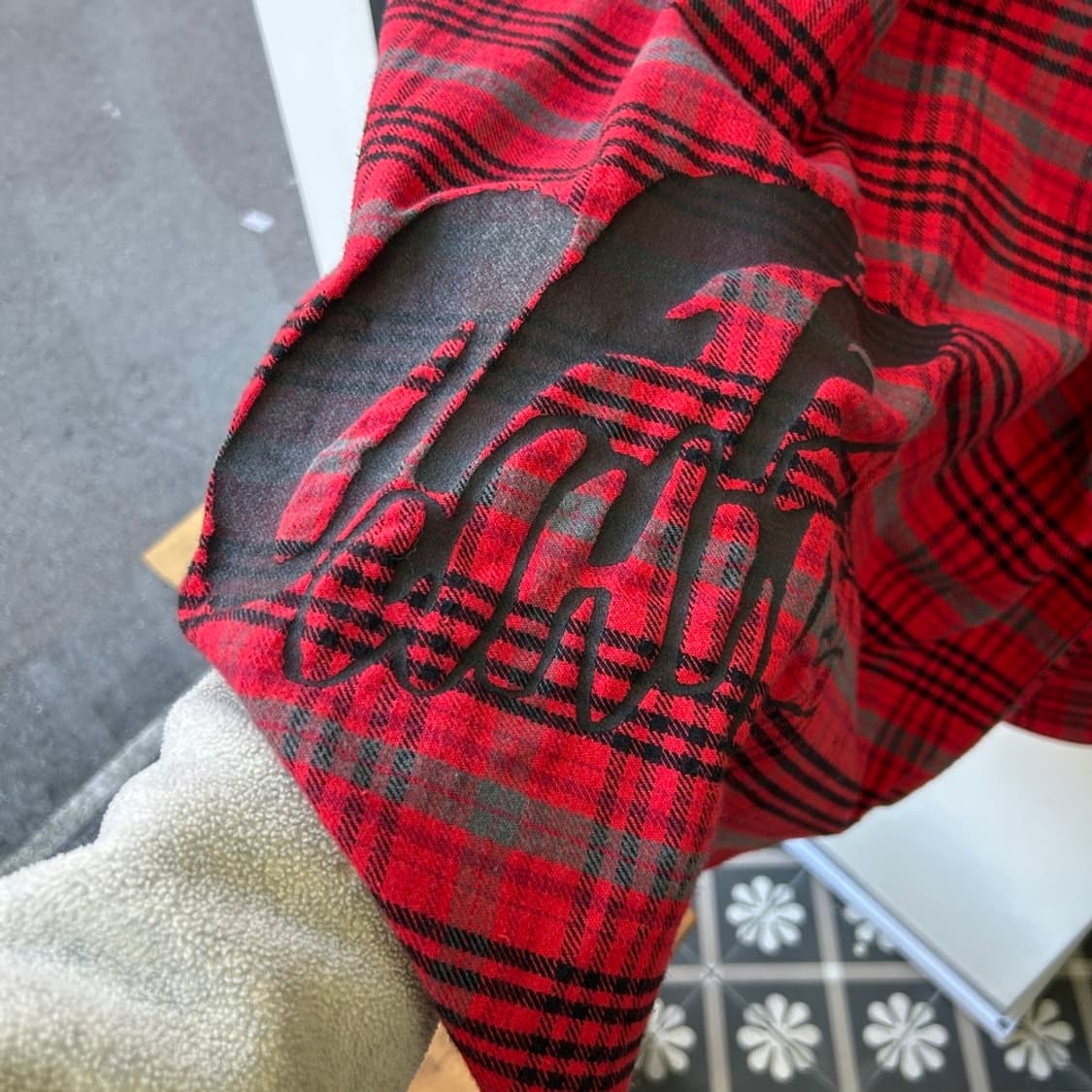 15925 - 오프화이트 플란넬 체크 셔츠 상품이미지6