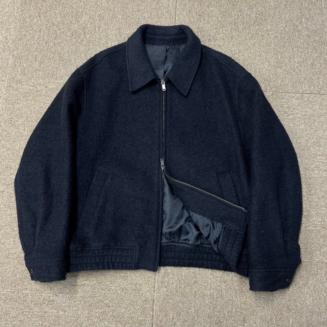 무탠다드 울 블렌드 투웨이 미니멀 블루종 자켓 상품이미지2