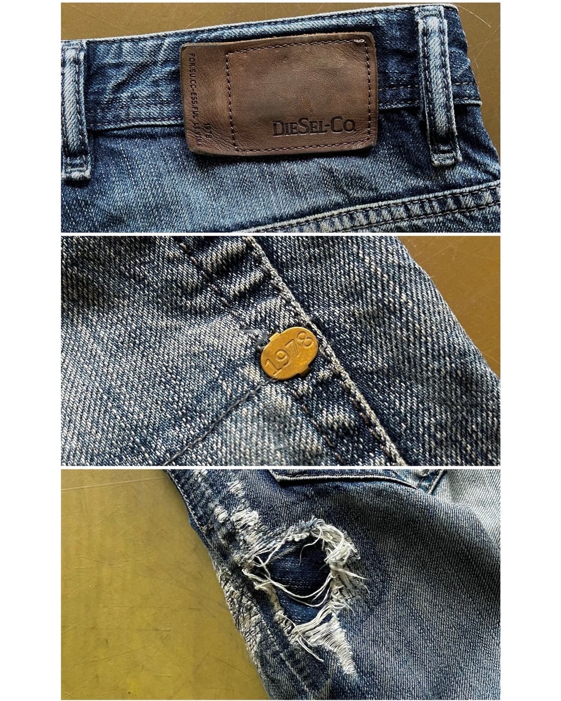 2000s DIESEL Italy NARROT Denim Pants 상품이미지9