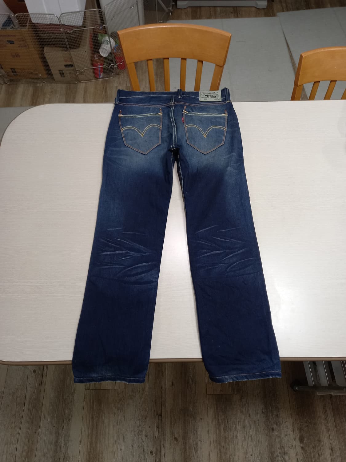 32 리바이스504 워싱 일자진 진청 32-382 상품이미지2