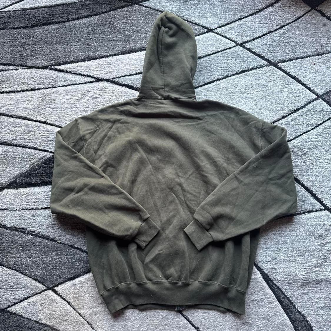  90s 러셀 애슬레틱 후드집업 올리브 그린 상품이미지4