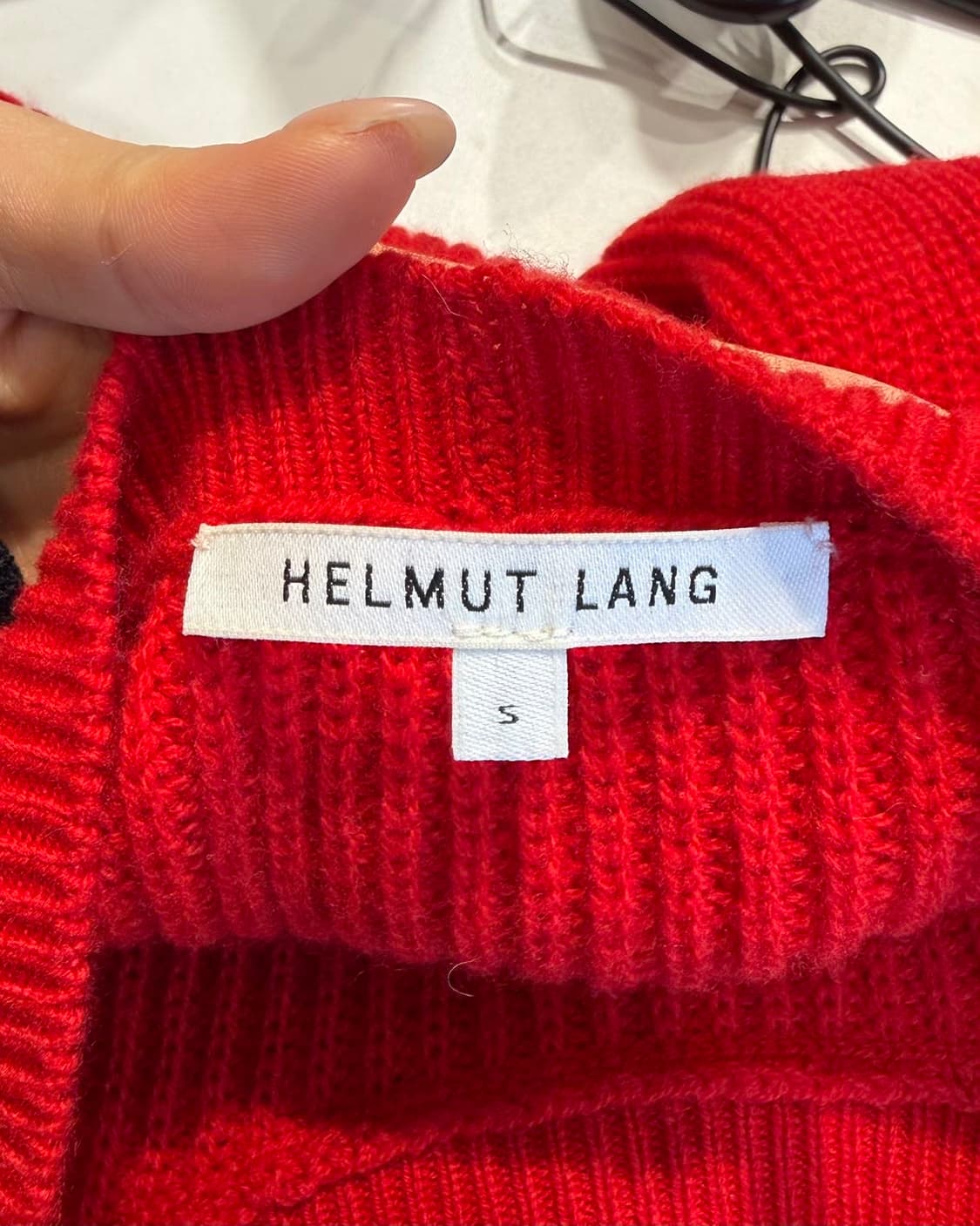 헬무트랭 레드 디스트레스드 캐시미어혼방 니트  상품이미지8