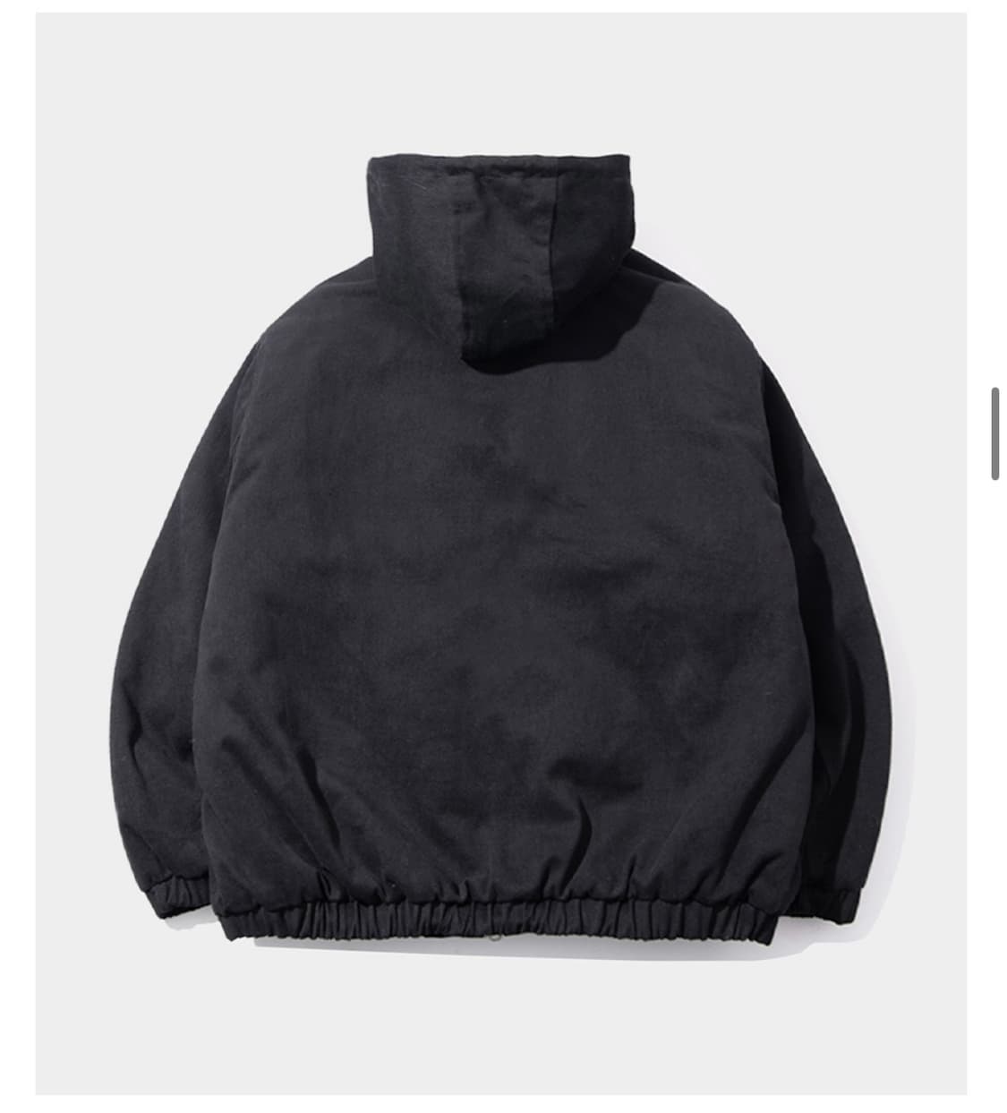 썸플레이스 패디드 후드 스트링 로고포인트 에어리 헤비 점퍼 [블랙] 상품이미지2
