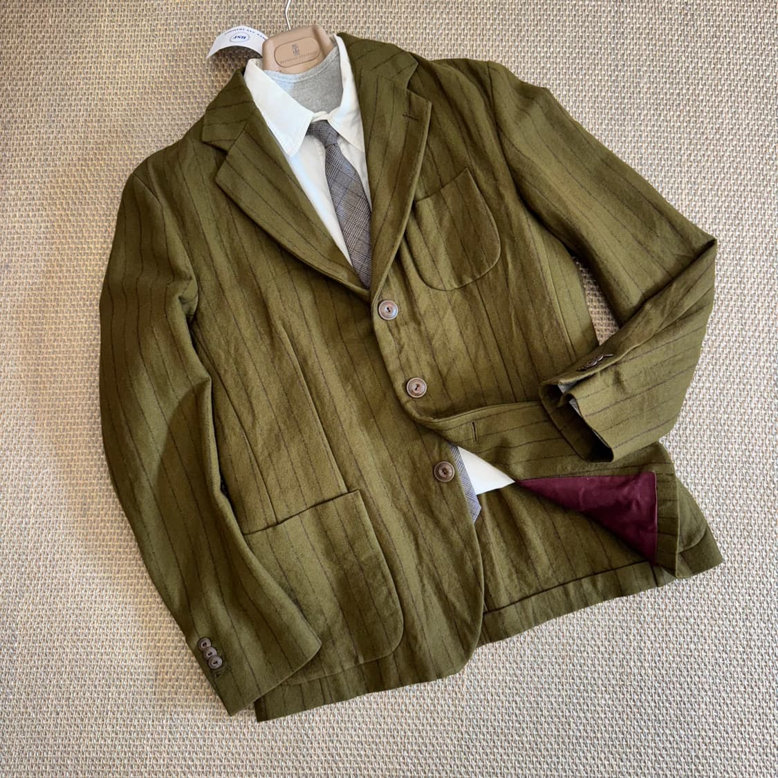 BSF 이탈리안 최상급 울 린넨 아메카지 블레이저 필드코트 숏코트 상품이미지1