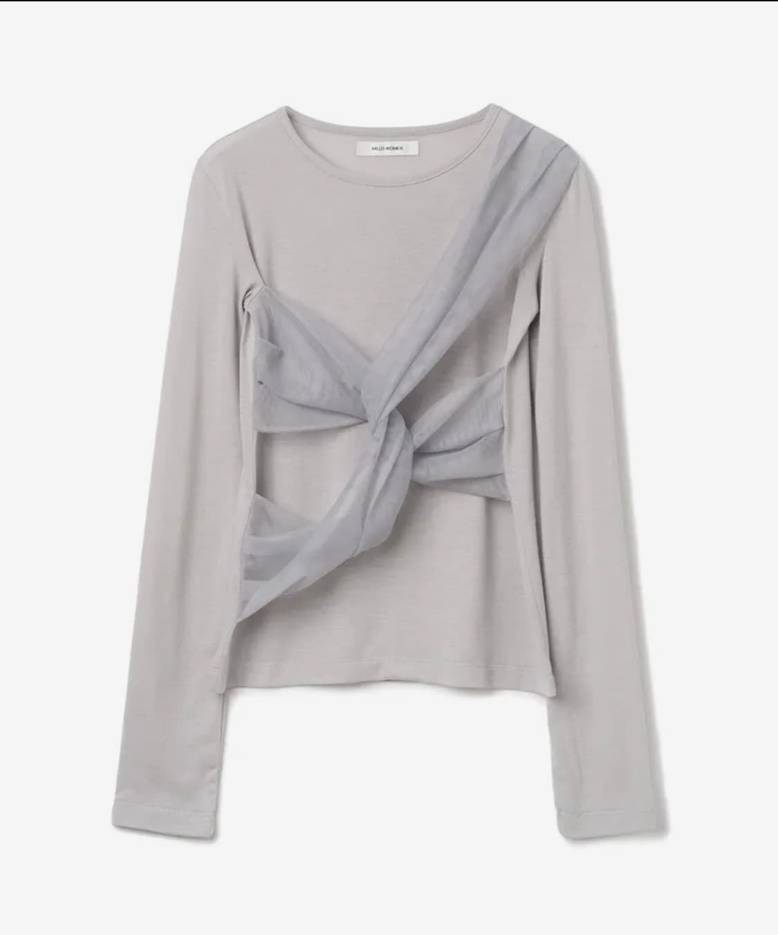 밀로우먼 메쉬 트위스트 티셔츠 상품이미지2