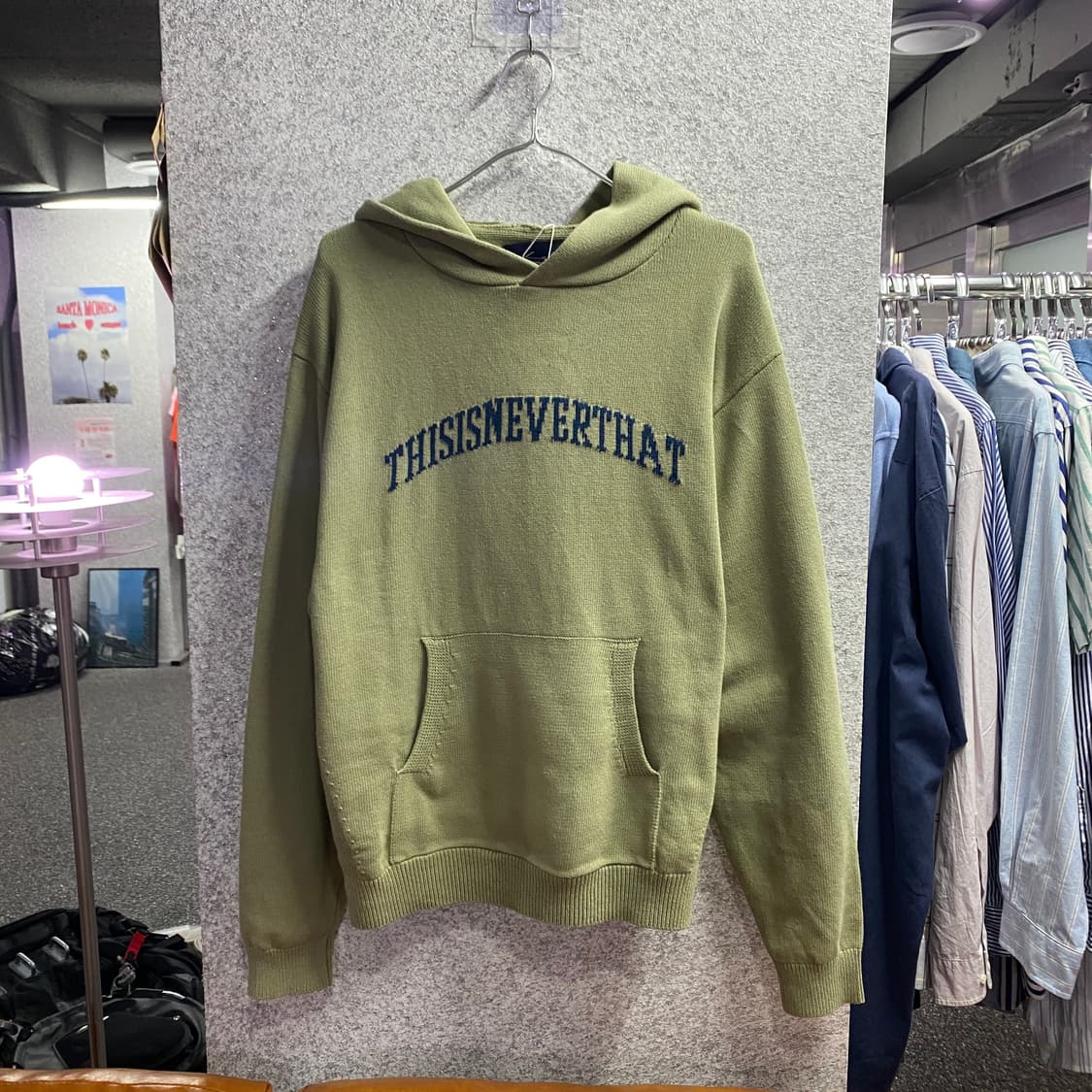 디스이즈네버댓 로고 말차 후드 니트 B4147 상품이미지2