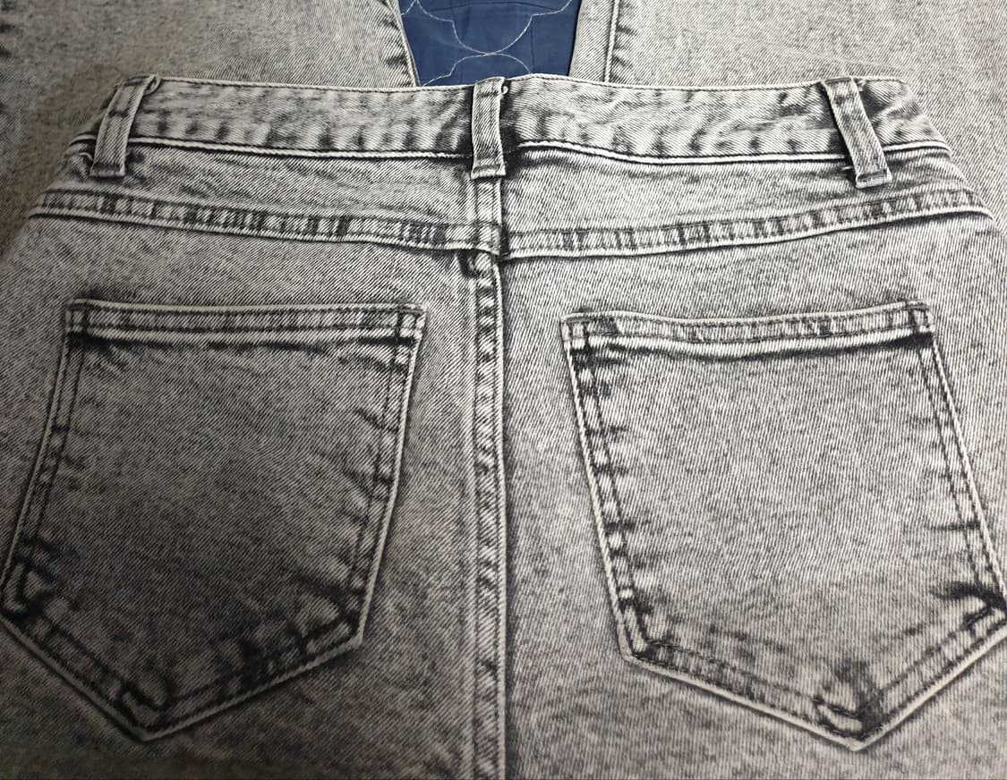 VOV 보브 피그먼트 워싱 스판 크롭 슬림 데님팬츠 그레이 (28) 상품이미지3