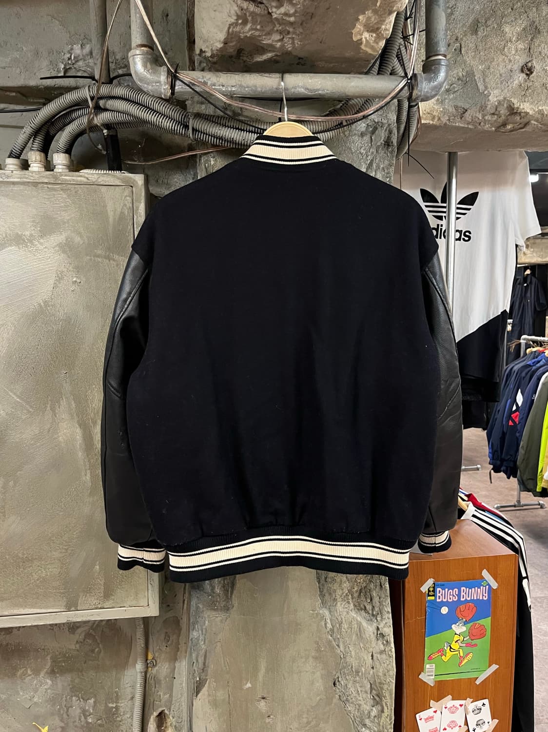 후아유 바시티 자켓 블랙 M #csz2492  상품이미지2