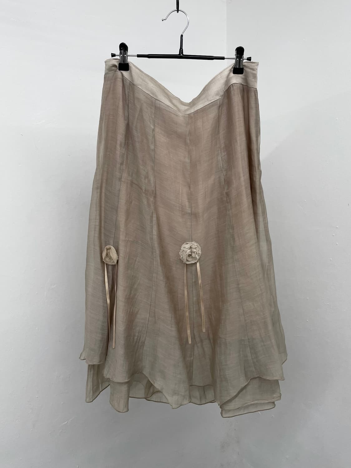 페어리 모리 플로럴 시어 롱 스커트 상품이미지2