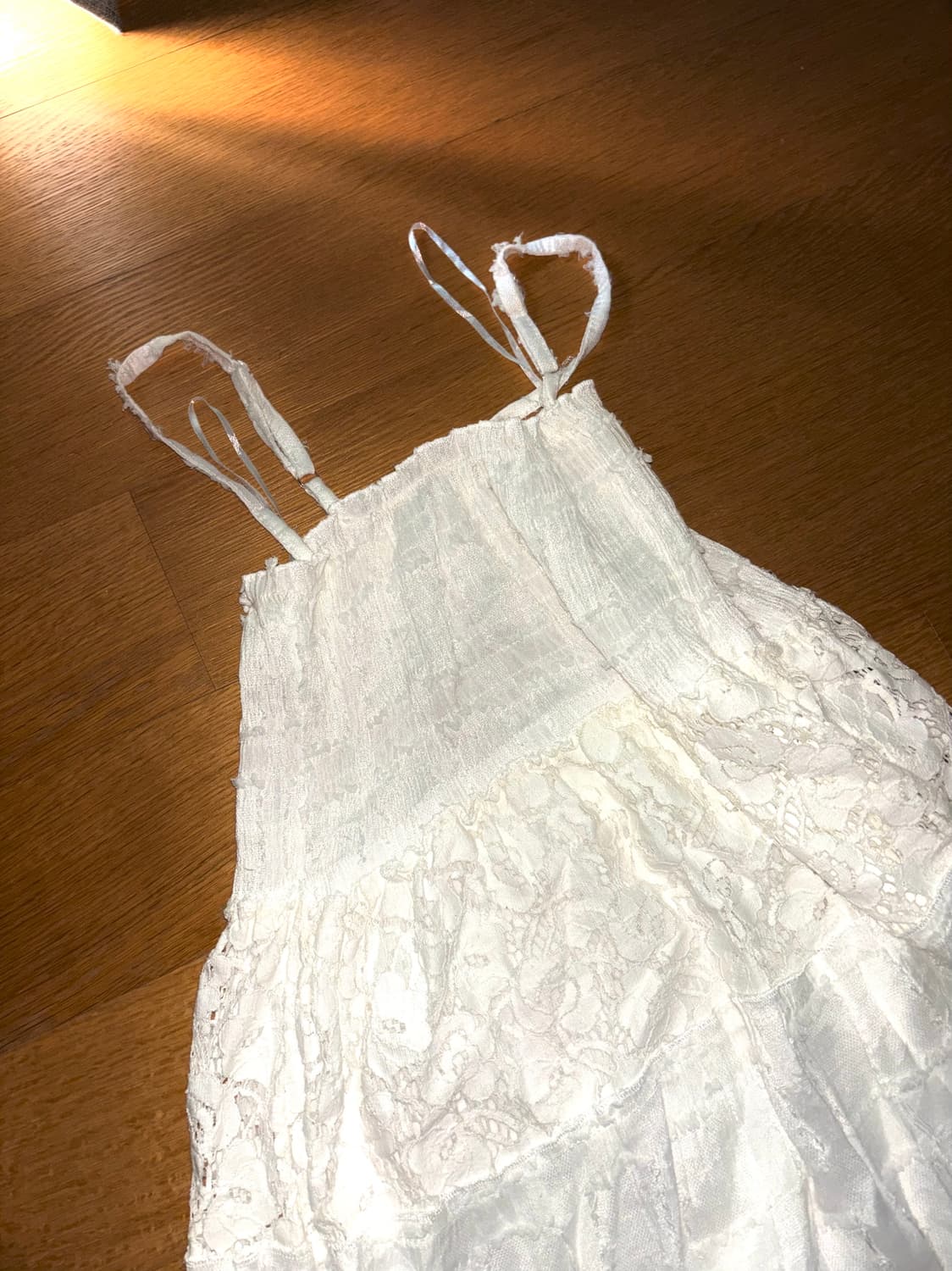 빈티지 모리 레이스 화이트 원피스 모리룩 상품이미지2