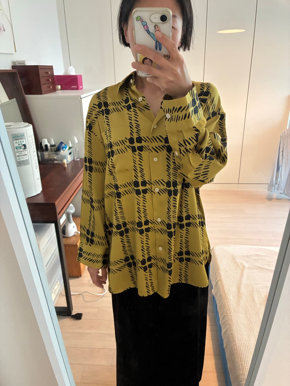 MARNI * Uniqlo SS22 오버사이즈 롱슬리브 셔츠 머스타드 S 상품이미지6