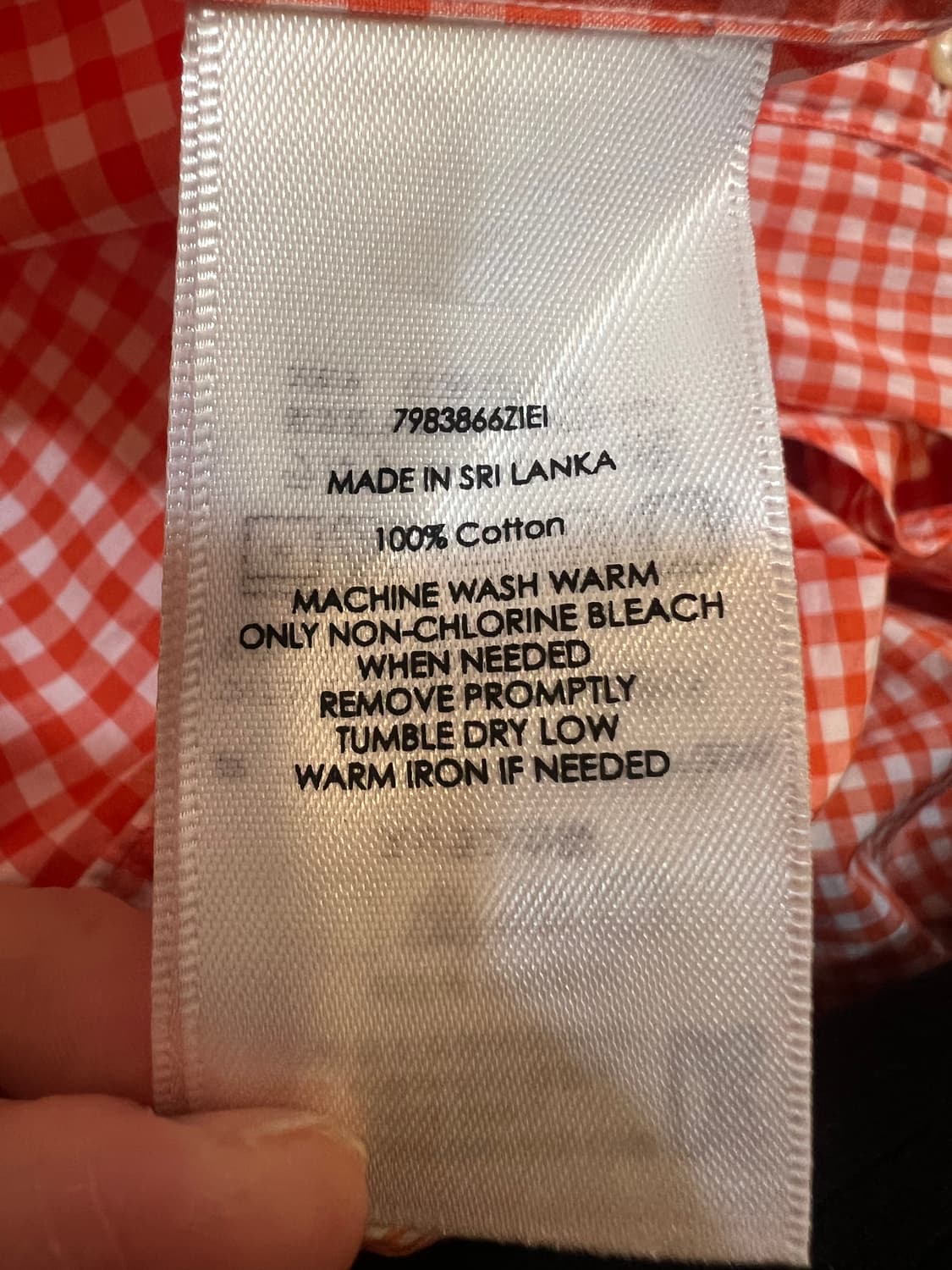 폴로랄프로렌 남성 오렌지체크 코튼긴팔셔츠 상품이미지6