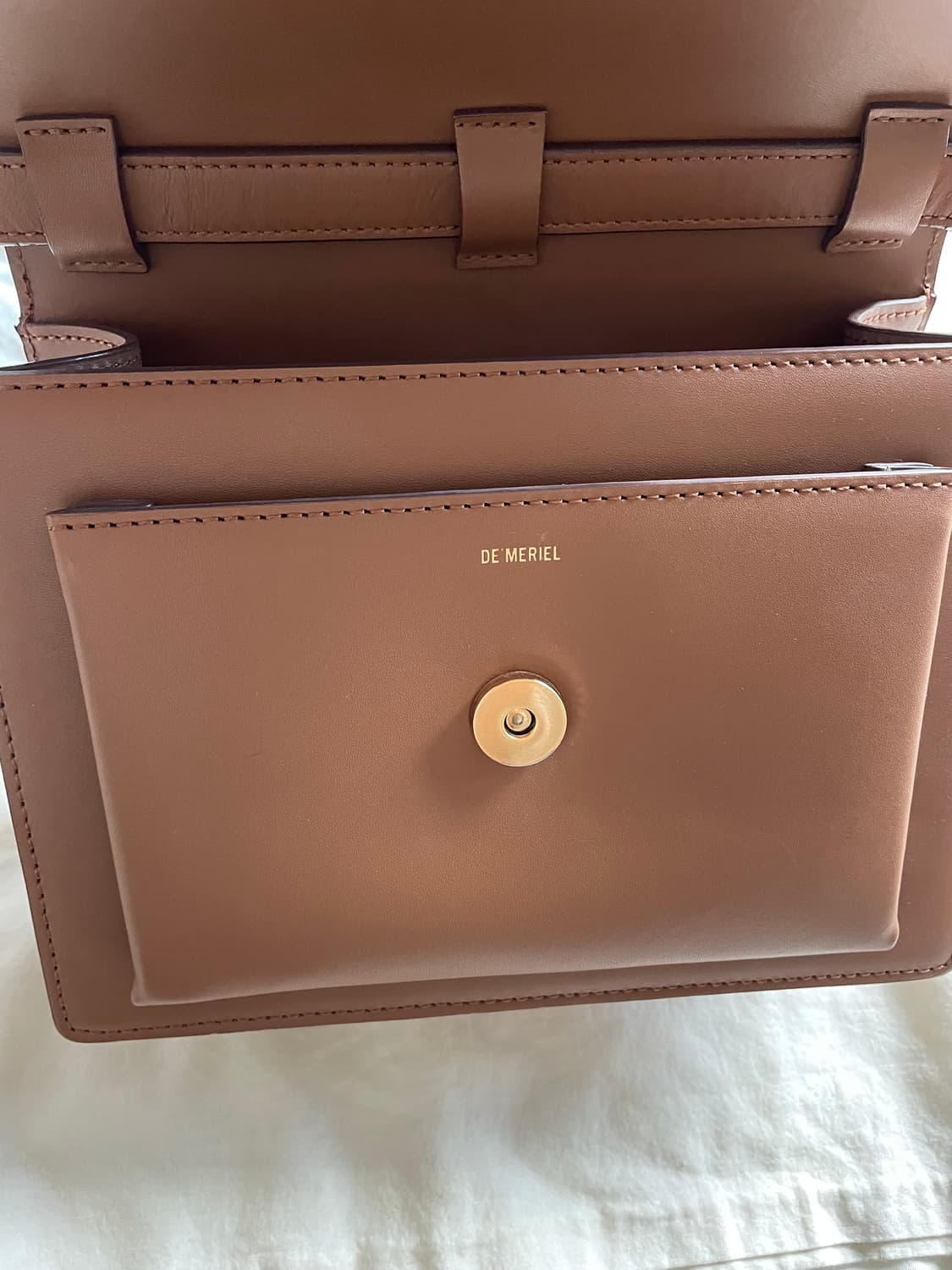 드메리엘 정품 클래식백 탄브라운 숄더백 크로스백 멀티탠브라운가방 소가죽 상품이미지6