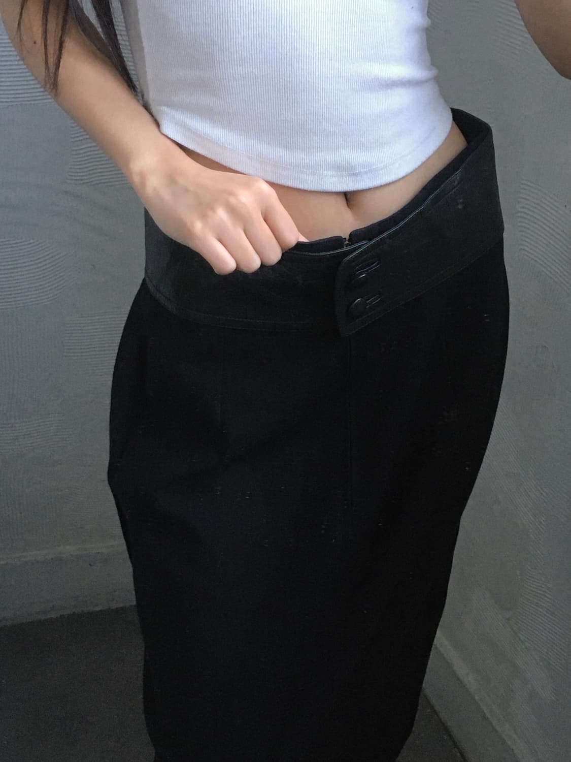 Gucci 구찌 블랙 가죽 미니 스커트 상품이미지2