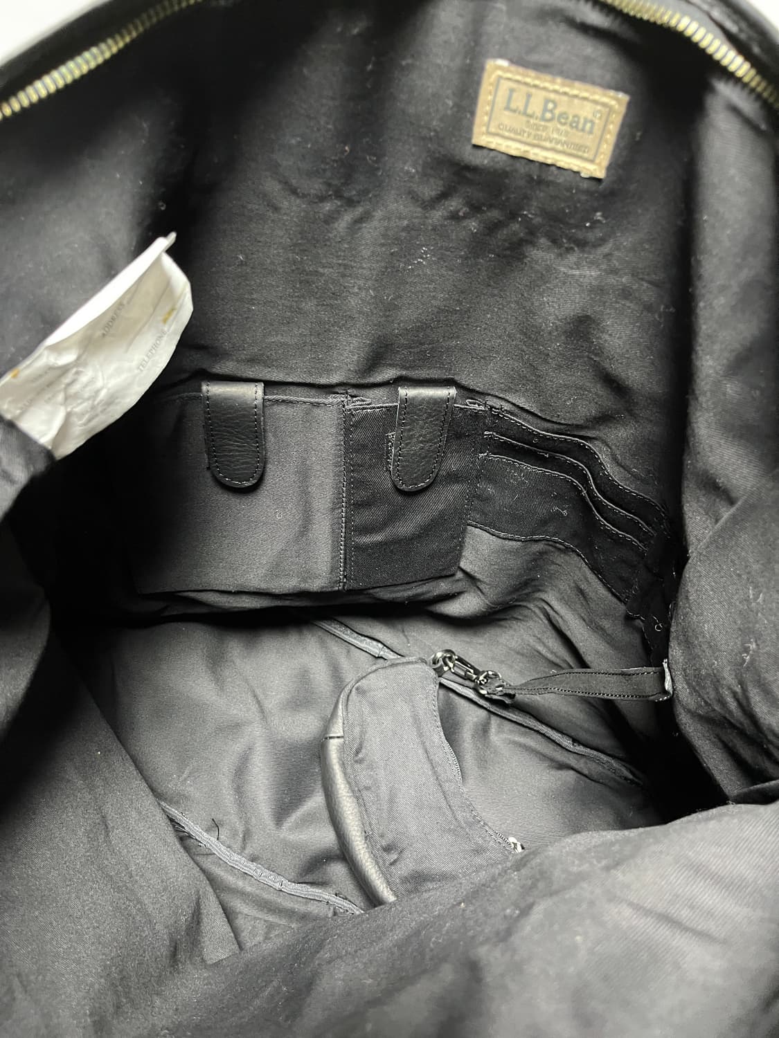 L.L.bean 엘엘빈 하드웨어 폴딩 레더 백 블랙 상품이미지9