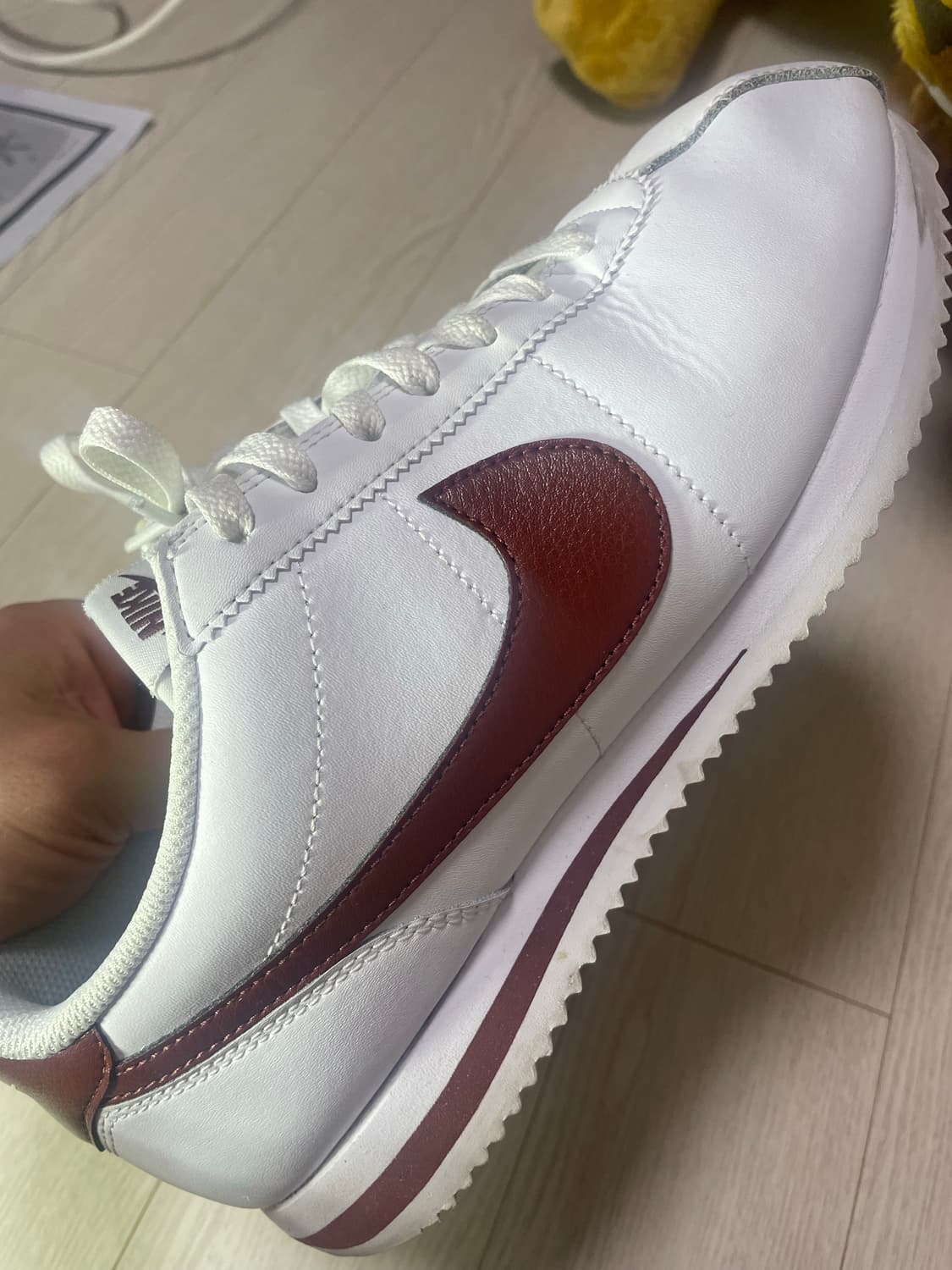 나이키 코르테즈 흰/버건디 260mm 상품이미지2
