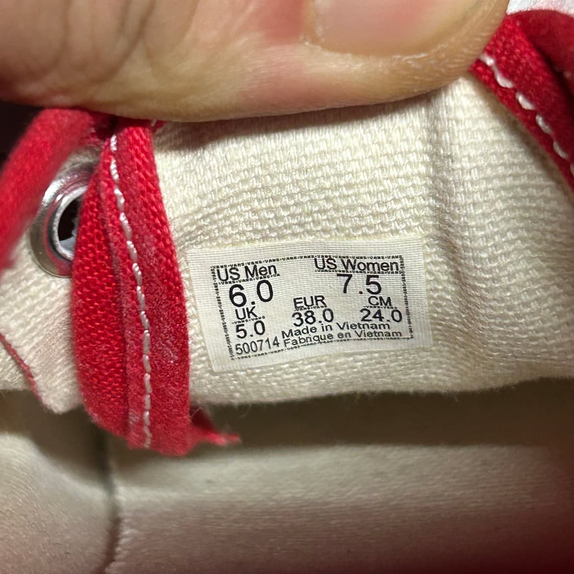 240) 반스 어센틱 레드 스니커즈 신발 상품이미지8