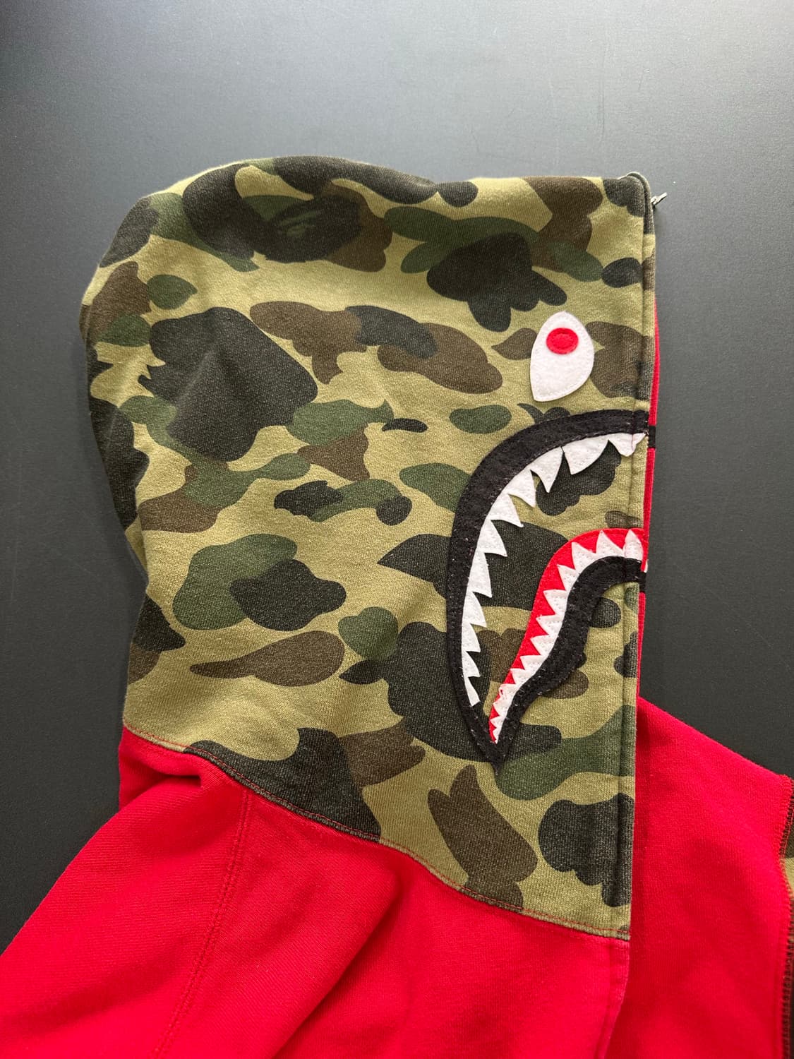 베이프 1st 카모 샤크 레드카모 풀 후드집업 상품이미지6