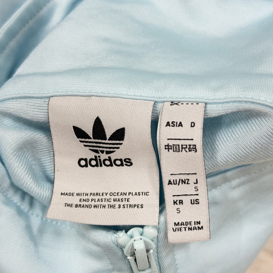 아디다스 빈티지 파이어버드 스카이 블루 하늘 트랙탑 져지 자켓 S 상품이미지5